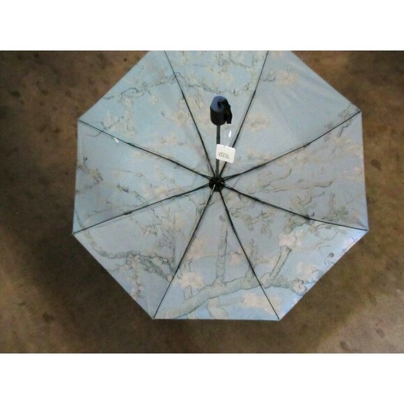 COPY - Almond Blossoms Van Gogh Print Compact Travel Umbrella Black Blue NWT Fr… - Picture 8 of 9